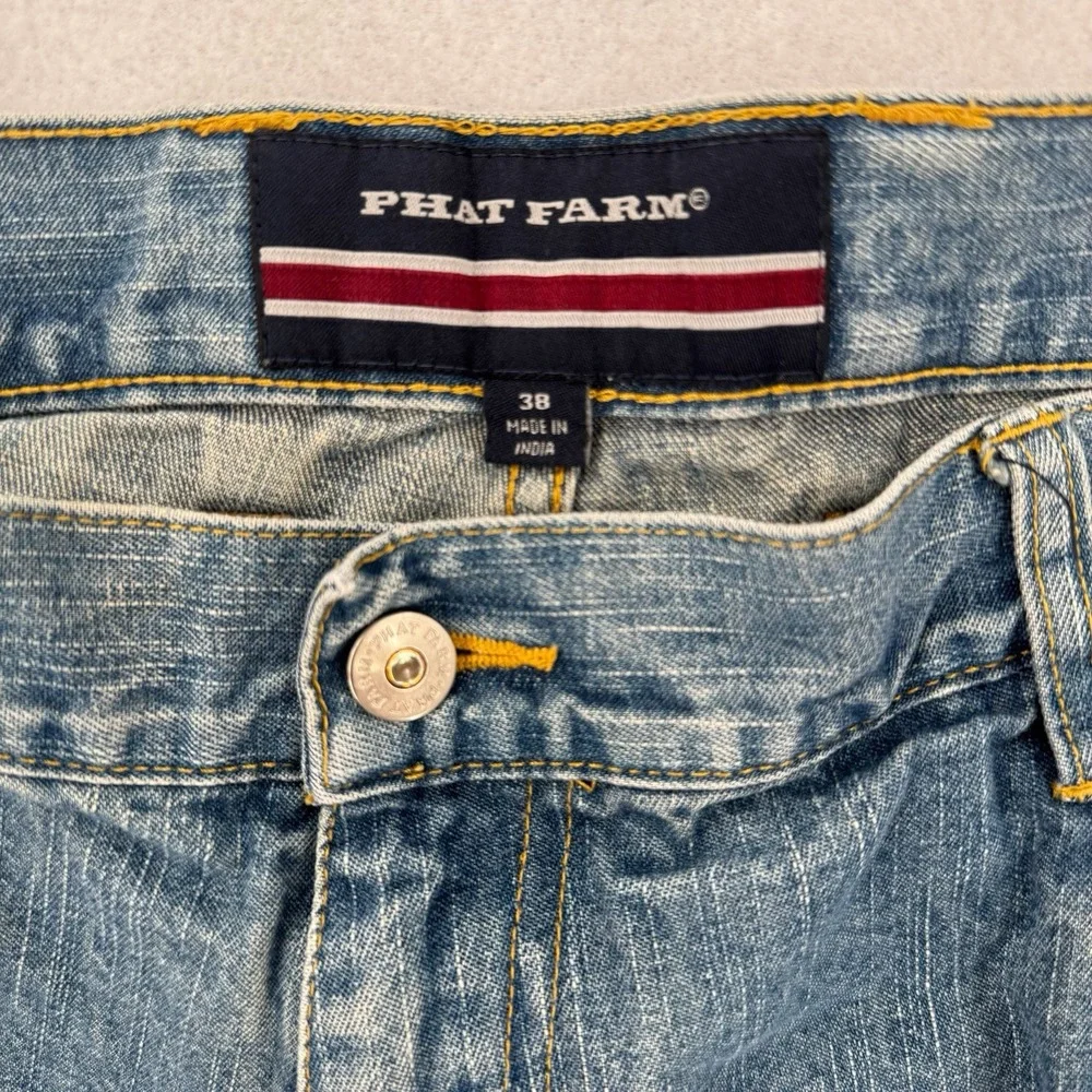 Vintage Phat Farm Baggy Jeans Mens 38x33 Loose‎ Fit Wide Leg Blue Gorpcore Y2K